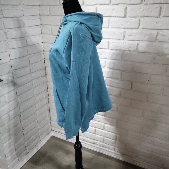 Columbia Ladies Size Large Teal Straight Fit Fleece Lined Hoodie - Picture 10 of 13